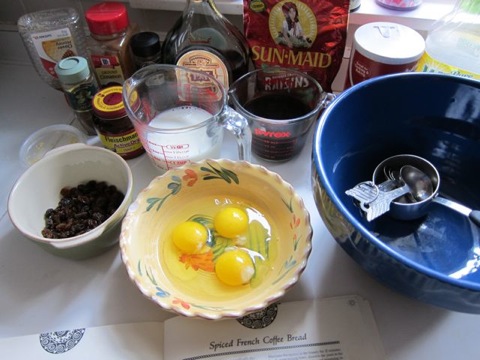 Coffee bread ingredients