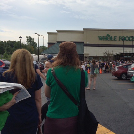 Waiting for Whole Foods to open