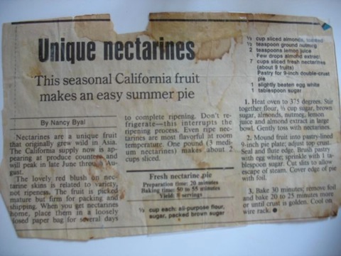 Nectarine pie recipe